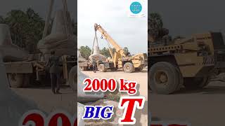 Two thousand kg big T lifting process.. Coastal work progress.. #Sea#Sea water block#big