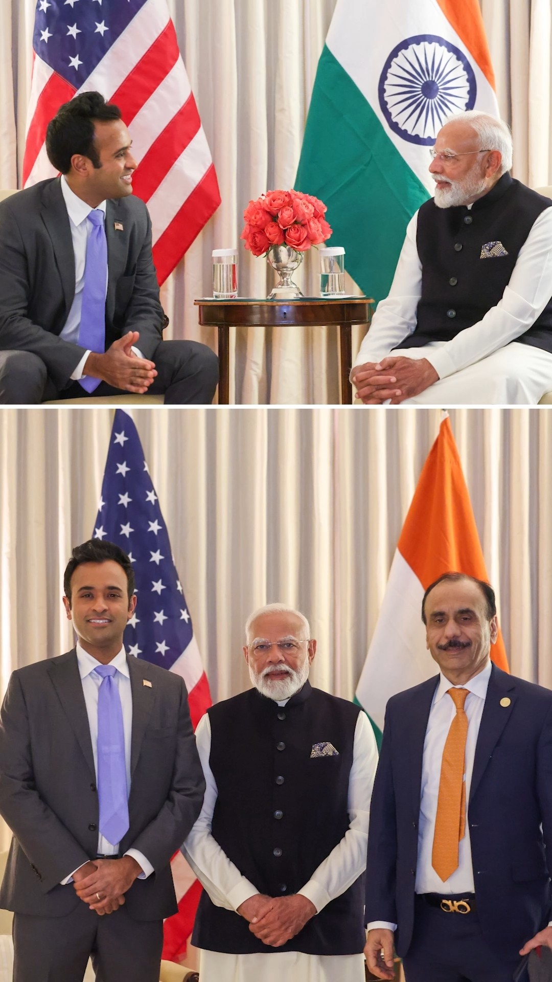 PM Modi meets Vivek Ramaswamy in Washington DC, USA | #shorts