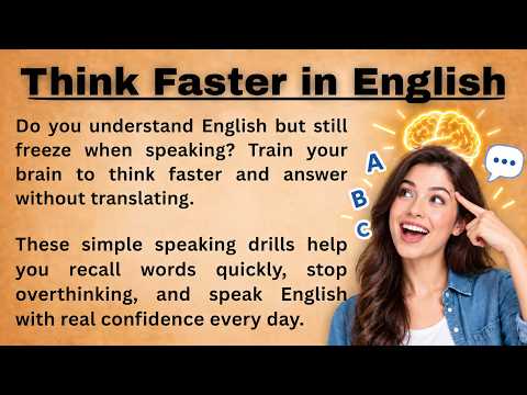 How to Think in English and Speak Faster | Beginner Speaking Practice