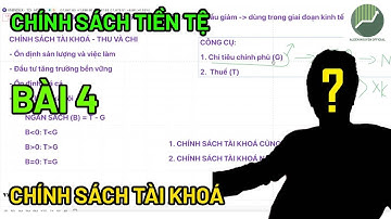 Kinh tế vĩ mô cơ bản | Bài 4 | Chính sách tiền tệ và chính sách tài khoá