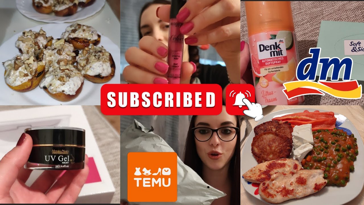 Temu haul, Dezert sa breskvama, Nova lampa i nokti, Feniranje i sminkanje, Kupovine - Nedeljni vlog