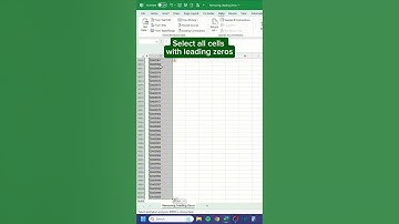 How to Remove Leading Zeros in 20 seconds‼️ #excel