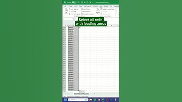 How to Remove Leading Zeros in 20 seconds‼️ #excel