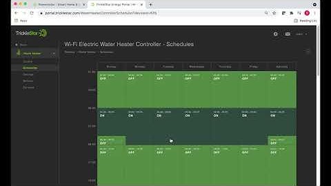 How to create or edit Schedules for your TrickleStar Water Heater Controller