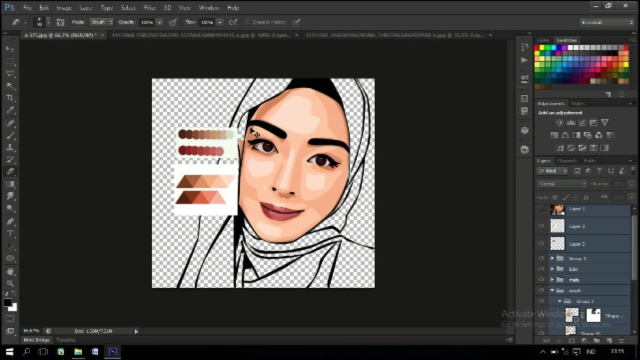 How to Create Cartoon  With Adobe Photoshop  Vector Art 