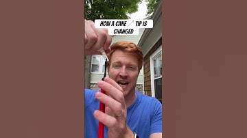 How a Hook Style Cane Tip is Changed #blind #WhiteCane #OrientationAndMobility