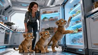 Cachorros de depredador la siguieron hasta la cocina; creían que el refrigerador era una cueva he...