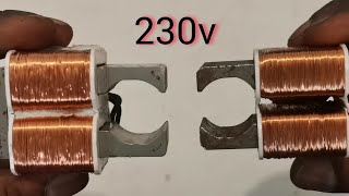 How to make high voltage generator #washing machine drain pump generator #diy generator #free 230v