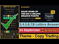 Binance Crypto WODL Answer Today | Word Of The Day | Copy Trading Theme | 6 Letters