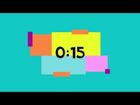 40 Seconds Colorful Timer Made For All Ages With Music! - With Sections!!