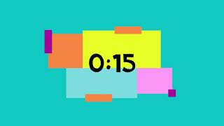 40 Seconds Colorful Timer Made For All Ages With Music! - With Sections!!