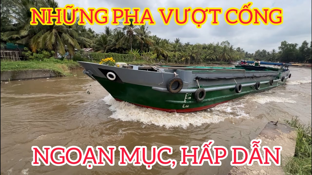 Xem những pha ghe tàu vượt cống mạnh mẽ rất ngoạn mục, hấp dẫn.
