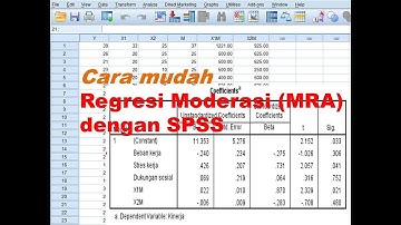 Cara Uji Regresi Moderasi dengan SPSS ||Moderated Regression Analysis|MRA||