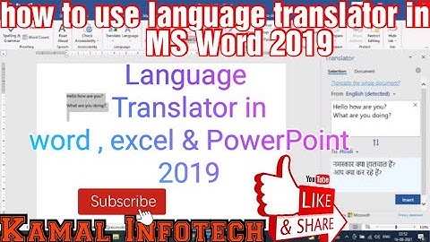 how to use language translator in ms word 2019 | how to translate word document to another language