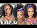 😱 OMG No LACE?! This Looks like REAL Natural hair! BEST Headband Wig | Type 4 Natural Hair Half Wig