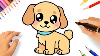 Cómo Dibujar Un Perrito Kawaii Facil