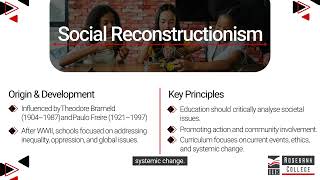 Progressivism, Social Reconstructionism, and Existentialism as Philosophies of Education (LU4/LO5)