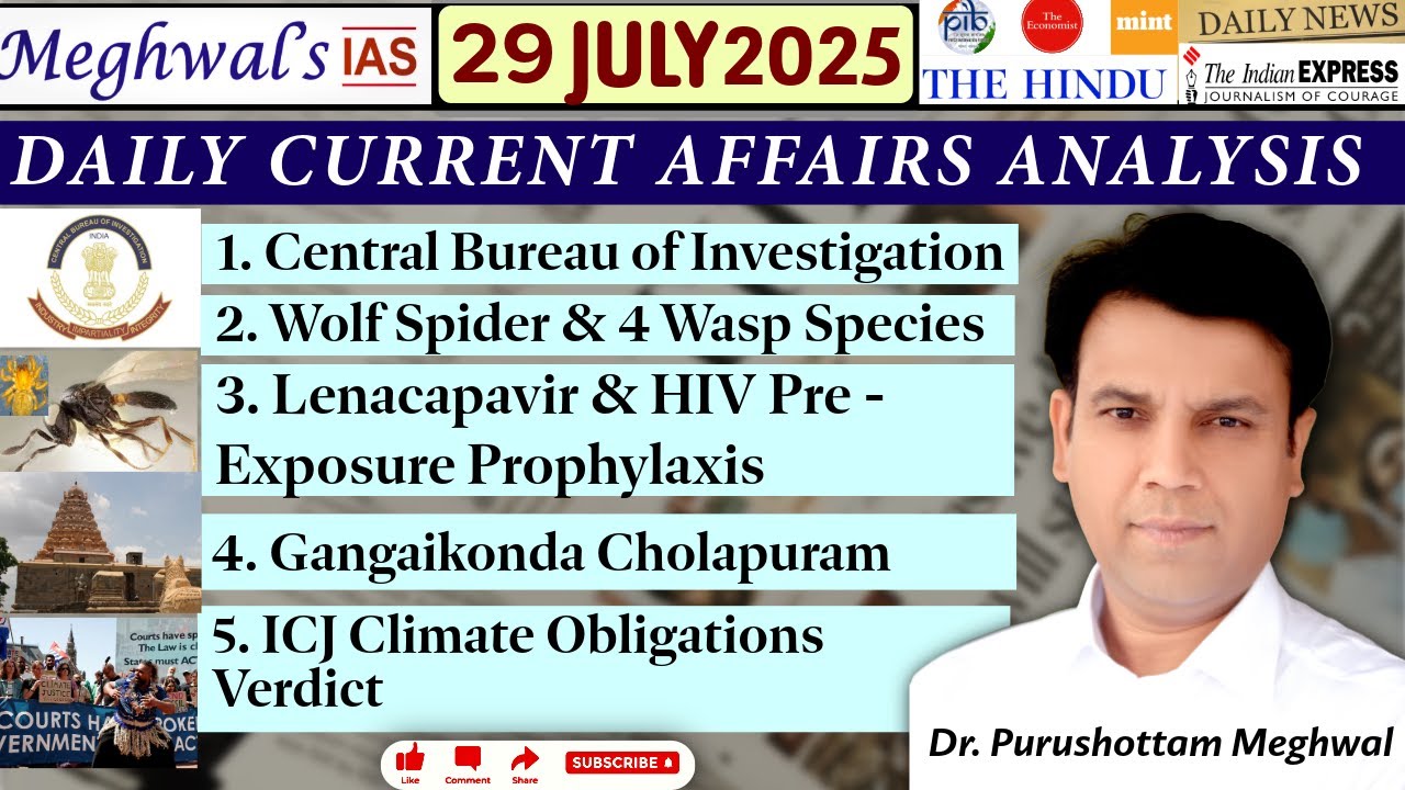 29 July 2025 Daily Current Affairs Analysis | The Hindu | Indian ...