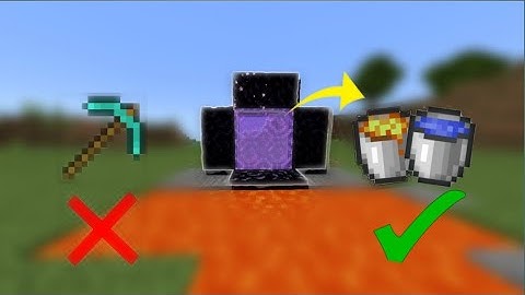 How to Make a Nether Portal With Lava and Water in Minecraft