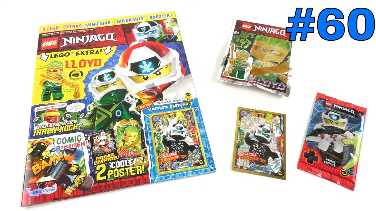 LEGO Ninjago Magazin Nr. 60 / März 2020 mit Lloyd Minifigur + limitierte  Goldkarte von Digi Cole - YouTube