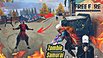 I killed Zobie Samurai full squad😱😈|Solo vs Squad rank match Free Fire@aliron17|#freefire