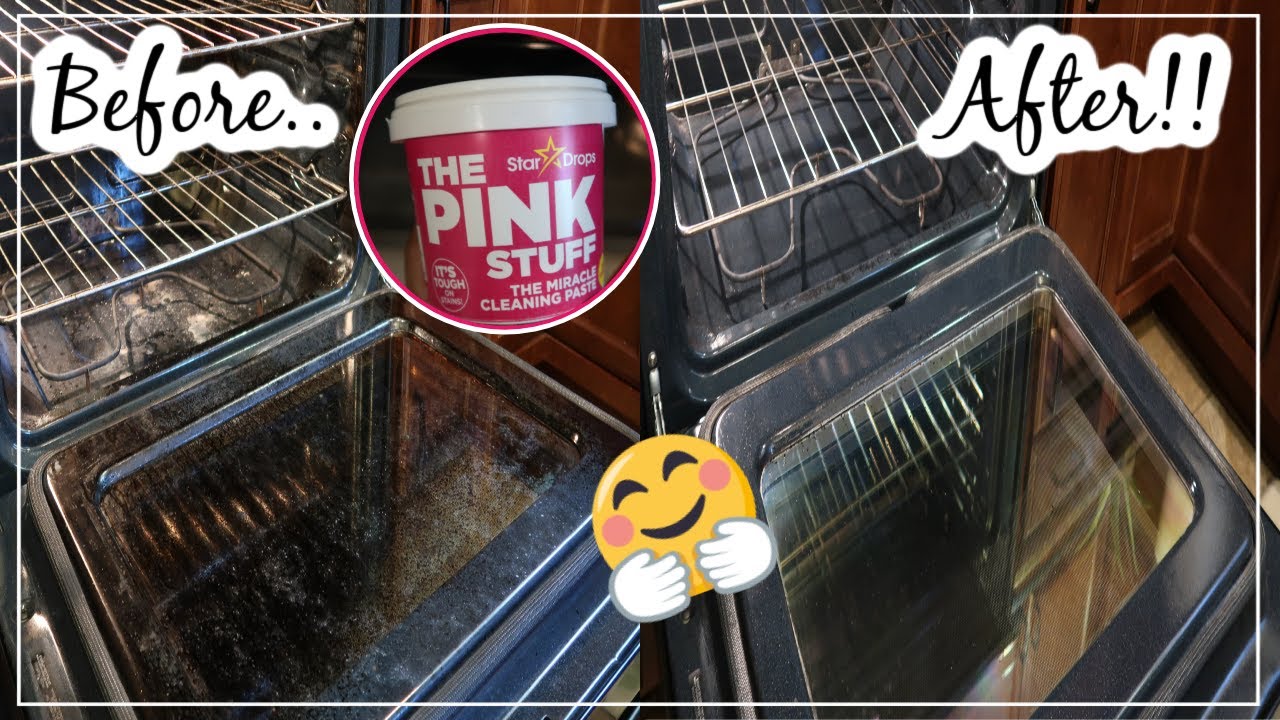 HOW TO CLEAN A FILTHY OVEN WITH THE PINK STUFF!