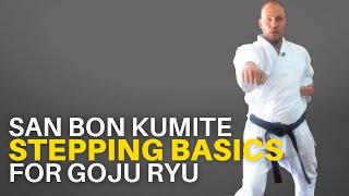 Stepping basics for Goju Ryu: San Bon Kumite