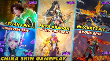 MLBB CHINA SKIN GAMEPLAY | DRAGON SQUAD | ZETIAN GUINEVERE ARGUS BEATRIX EPIC | MOBIELE LEGENDS