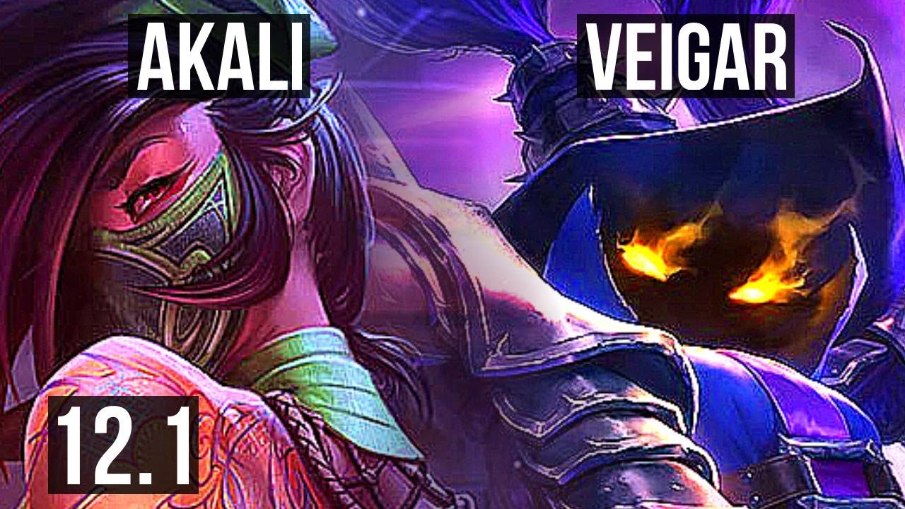 AKALI vs VEIGAR (MID) | Rank 3 Akali, Rank 9, 8/2/5 | EUW Challenger | 12.1