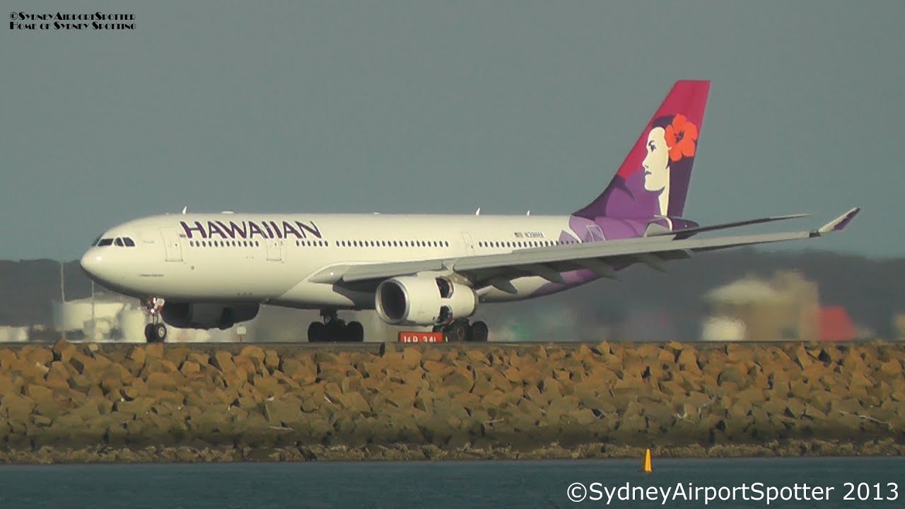 CROSSWIND - Hawaiian Airlines A330-200 N391HA - Landing at