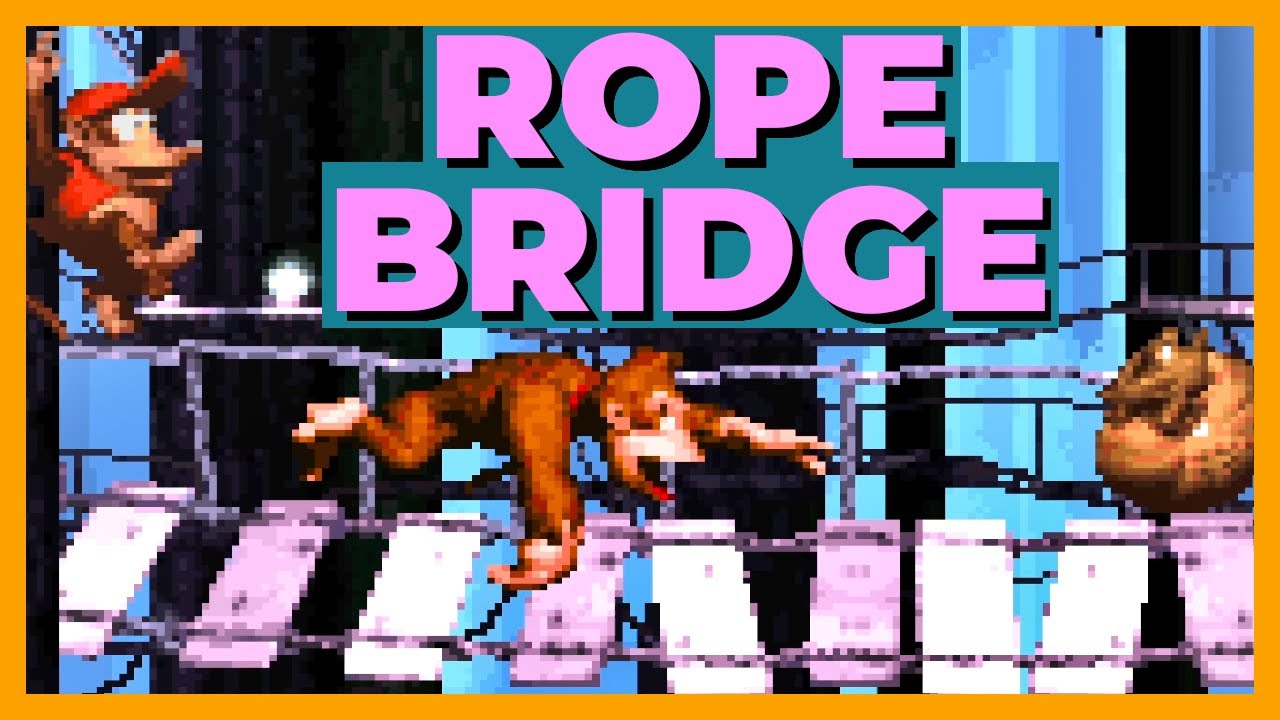 Donkey Kong Country KRR 14 - Rope Bridge [SNES] [GAME HACK] 90s ...