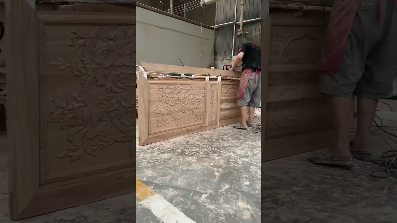 Solid wood carved door"Solid wood panel door"