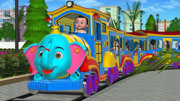Wheels On The Train Go Round And Round - 3D Kids