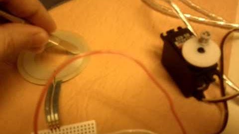 Arduino, 180 degrees servo, and a SoftPot rotary potentiometer