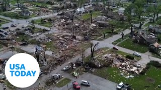 Drone video shows the devastation left behind by a tornado in Iowa | USA TODAY