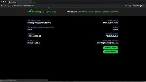 MAC OS ~ How to Set a Static IP on a BirdDog Device