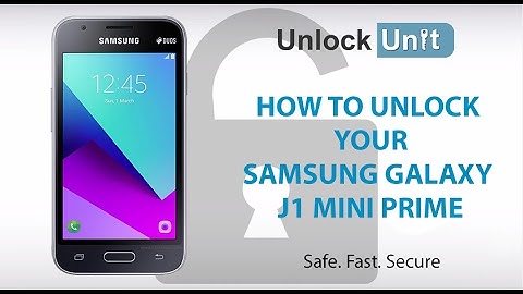 HOW TO UNLOCK Samsung Galaxy J1 mini prime