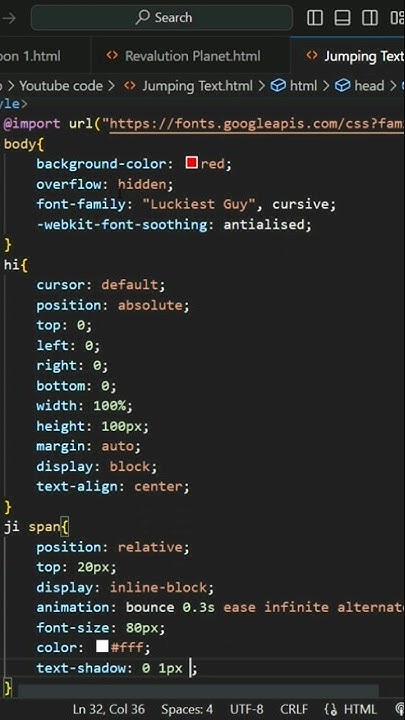 How to create Jumping Text? HTML and CSS - YouTube