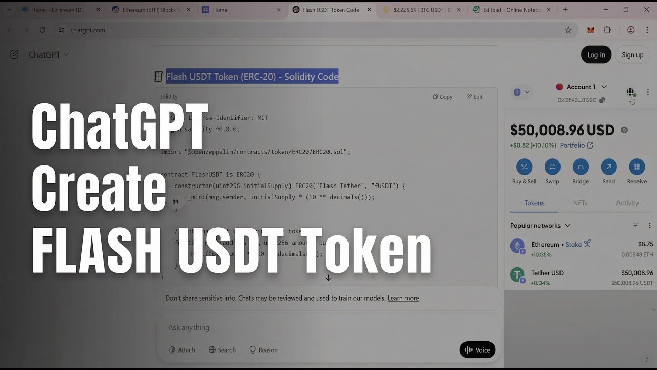 Flash Bitcoin | Flash BTC & Flash USDT in 2026 - Full tutorial - YouTube