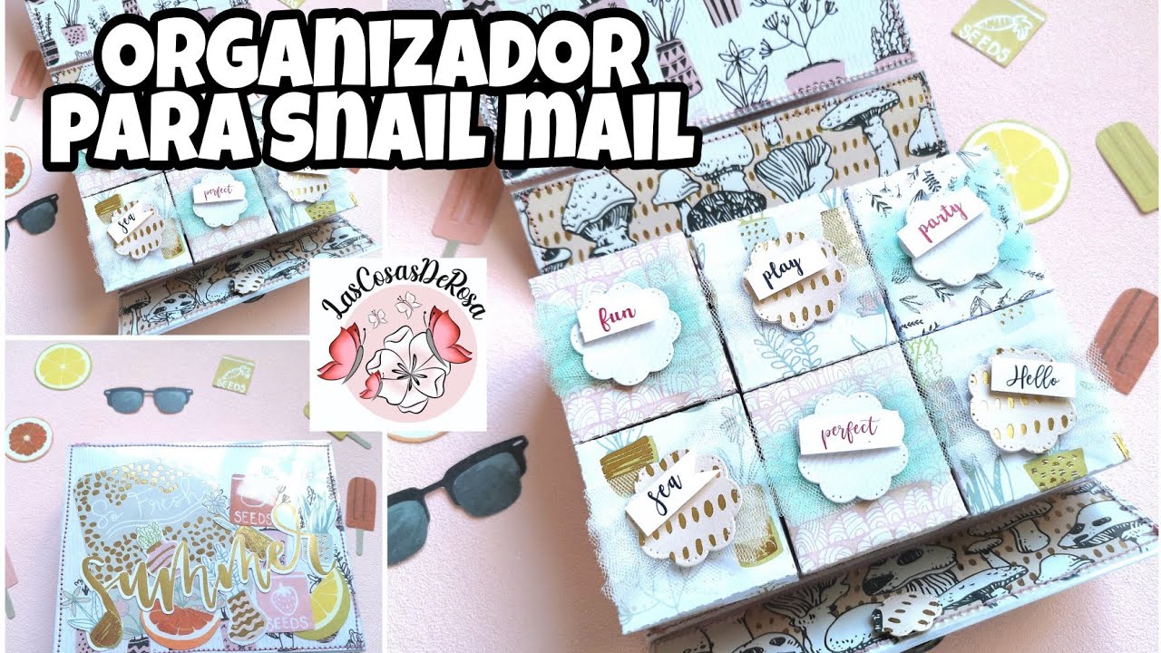 Organizador de acetato. Idea para Snail-mail. Tutorial scrapbooking manualidades de animales