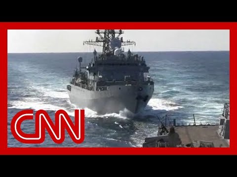 See Russian warship's 'aggressive' move near US ship