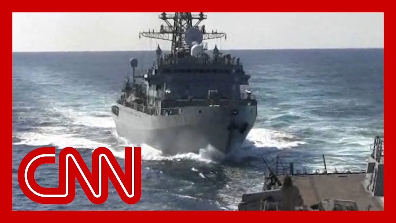 See Russian warship's 'aggressive' move near US ship