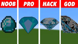 Pixel Art  (NOOB vs PRO vs HACKER vs GOD) Diamond in Minecraft