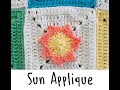 Crochet Sun Applique Tutorial