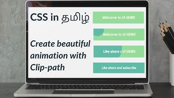 CSS animation with clip-path | CSS tutorial | In Tamil