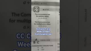 CC math week 22 commutative law cycle 1 2 3