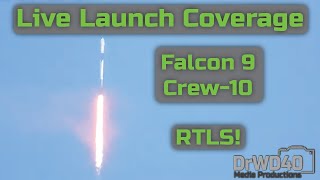 Live Coverage: SpaceX Falcon 9 Crew-10 Launch w/ RTLS | Space Coast, FL