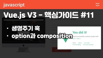 Vue.js V3 - 핵심 #11 - 생명주기, option과 composition 차이