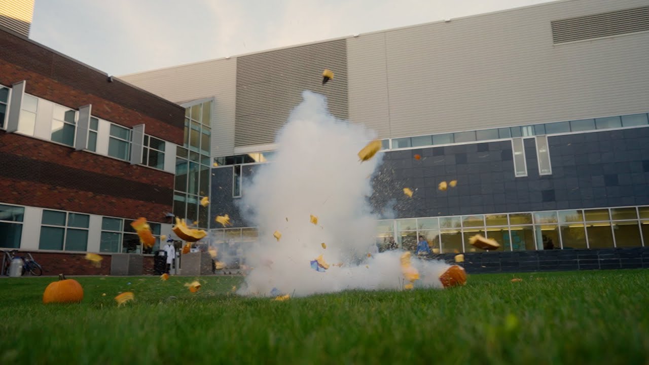 Exploding pumpkins with liquid nitrogen - YouTube