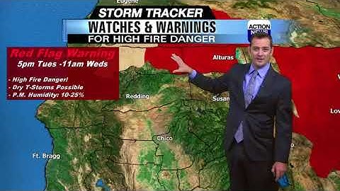 Potential for dry lightning will prompt a Red Flag Warning tonight